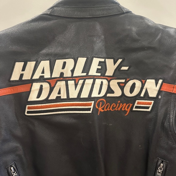 Harley-Davidson Screamin' Eagle Black and Orange Jacket size small - Picture 9 of 13